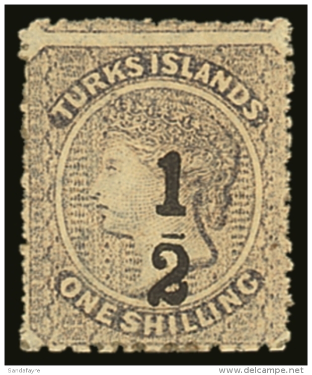 1881 "&frac12;" On 1s Lilac, Setting 4, Type 5, SG 13, Fine Mint. For More Images, Please Visit... - Turks & Caicos