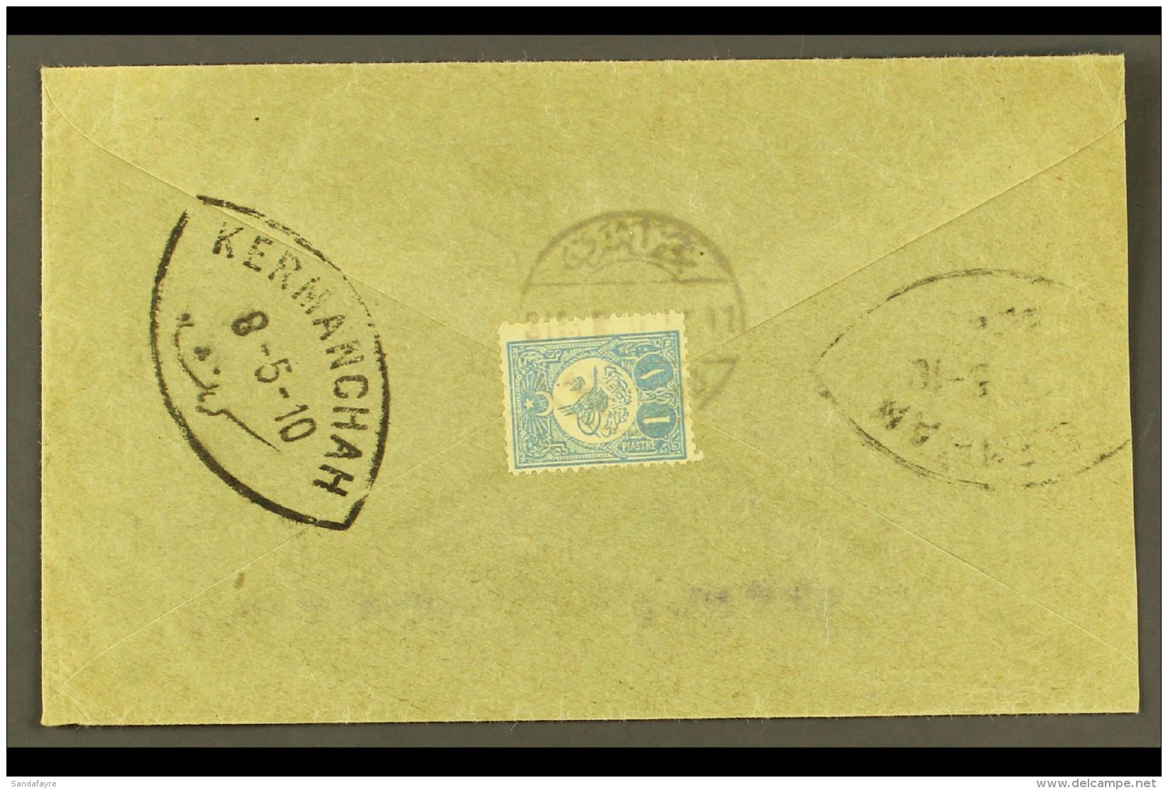 USED IN IRAQ 1910 Cover Addressed In Arabic To Persia, Bearing On Reverse 1909-11 1pi Tied By Bilingual "NEDJEF... - Andere & Zonder Classificatie