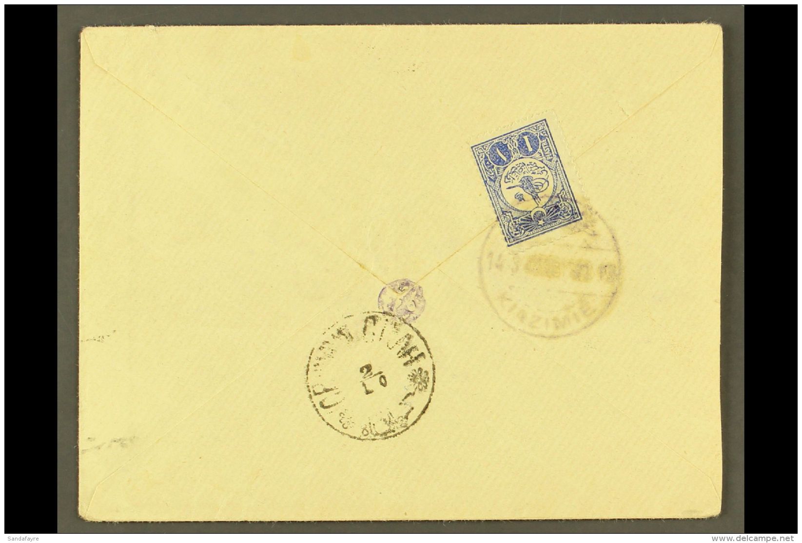 USED IN IRAQ 1910 Cover Addressed In Arabic To Persia, Bearing On Reverse 1909-11 1pi Tied By Bilingual "KIAZIMIE"... - Andere & Zonder Classificatie