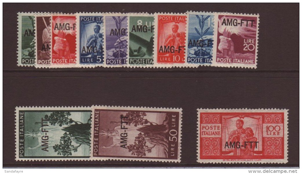 ZONE A 1949 "Democracy" Set Complete, Overprinted In 1 Line, Sass S9, Superb NHM. (12 Stamps) For More Images,... - Sonstige & Ohne Zuordnung