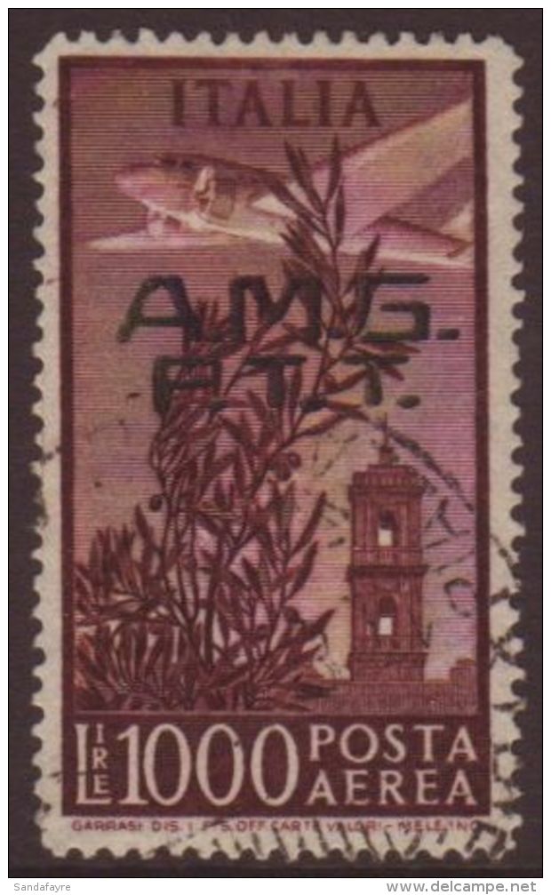 ZONE A 1948 Air 1000L Brown-lilac, Sass 16, Very Fine Used With Part Cds. For More Images, Please Visit... - Autres & Non Classés