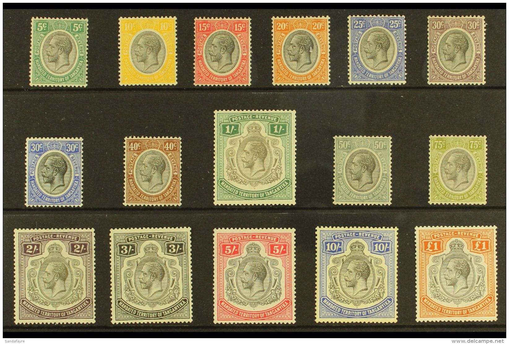 1927-31 Complete Definitive Set, SG 97/107, Fine Mint. (16 Stamps) For More Images, Please Visit... - Tanganyika (...-1932)