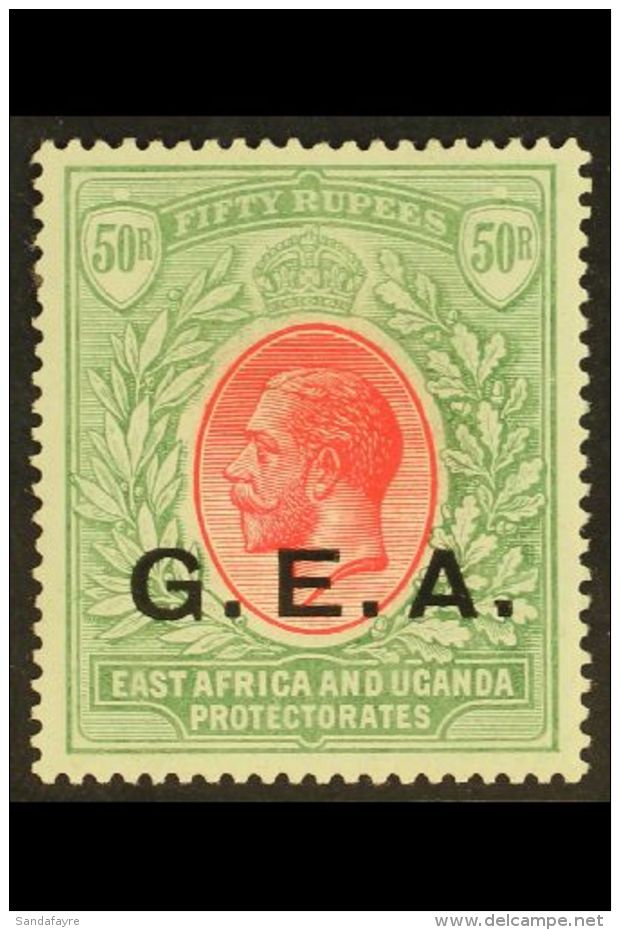 1917-21 50r Carmine And Green With "G. E. A." Overprint, SG 62, Fine Mint.  For More Images, Please Visit... - Tanganyika (...-1932)