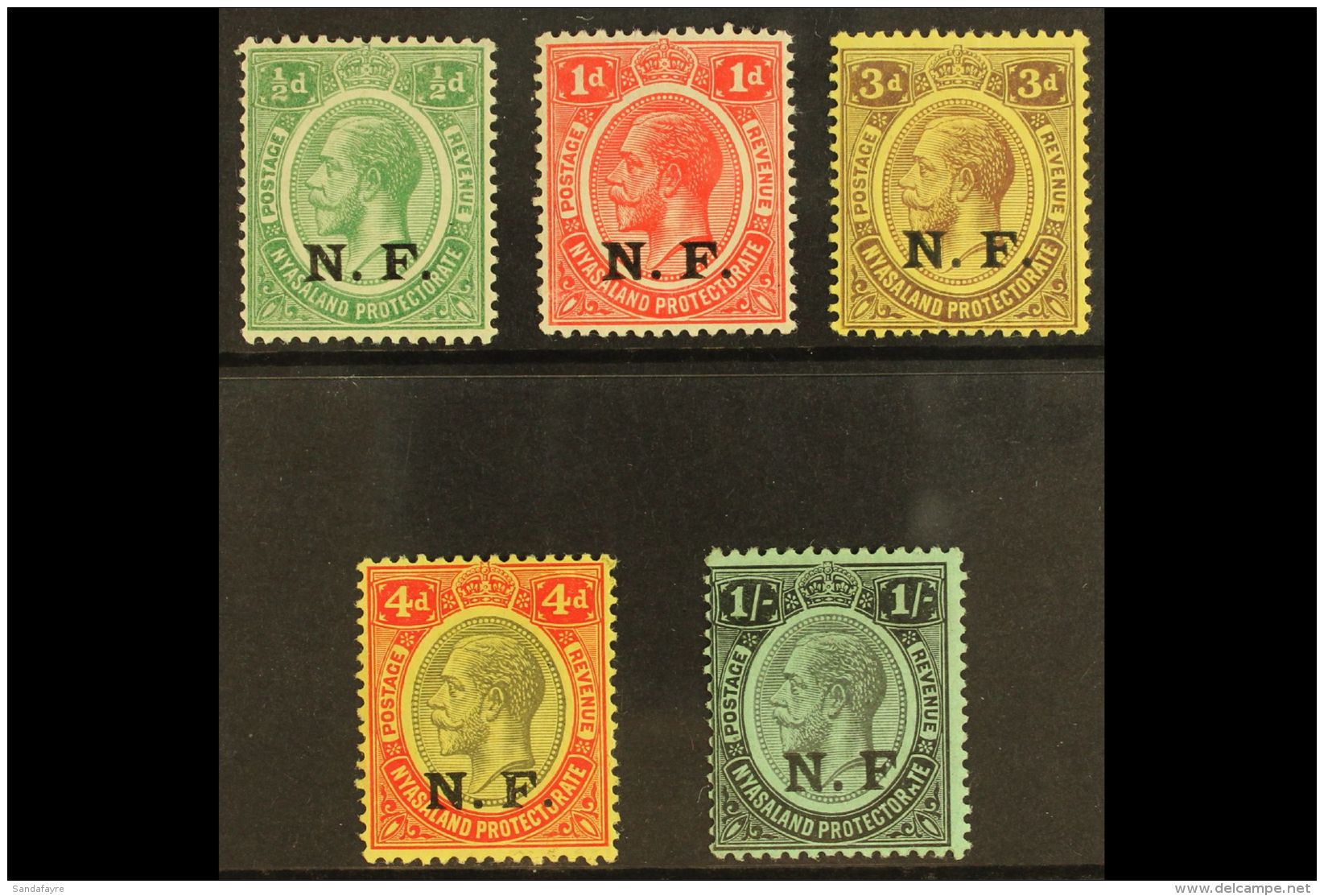 1916 Nyasaland-Rhodesian Force "N. F." Overprints Complete Set, SG N1/N5, Fine Mint. (5 Stamps) For More Images,... - Tanganyika (...-1932)