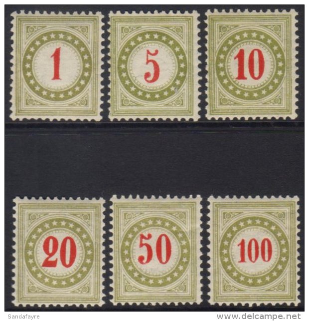 POSTAGE DUES 1907-09 Vermilion &amp; Brown-olive Inverted Frames Complete Set, Michel 23/28, SG D268II/73II,... - Autres & Non Classés