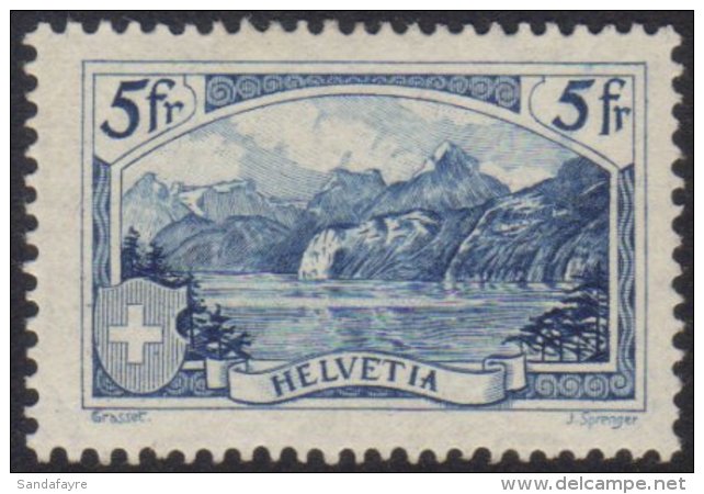 1928 5f Deep Blue "The Ruti" (with Inscription "J. Sprenger" At Bottom Right), Mi 227 (SG 336), Fine Mint. For... - Sonstige & Ohne Zuordnung