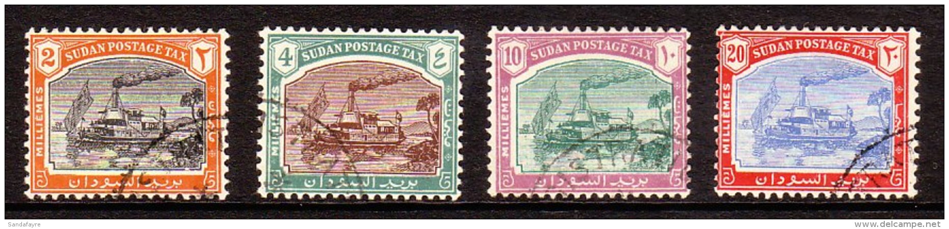 POSTAGE DUES 1948 Complete Set, SG D12/15, Very Fine Cds Used, Fresh Colours! (4 Stamps) For More Images, Please... - Soudan (...-1951)