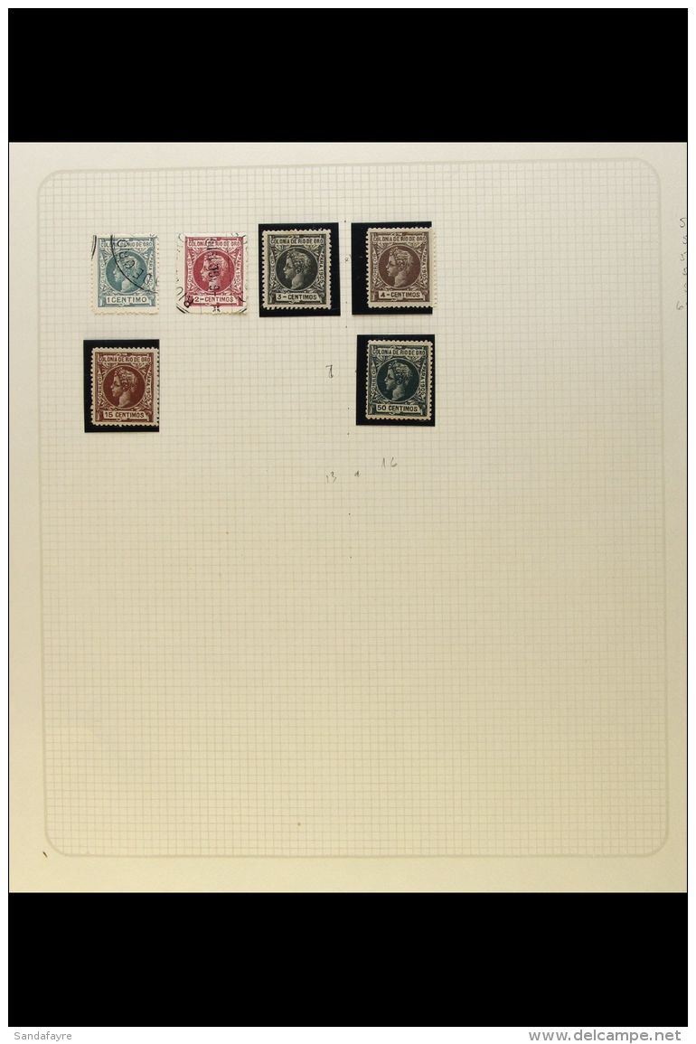 RIO DE ORO 1905-1922 ALL DIFFERENT Mint &amp; Used Collection Presented Neatly On Album Pages. Includes 1905 Range... - Andere & Zonder Classificatie