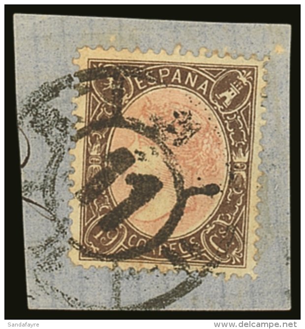 1865 19c Rose And Brown, Perf 14, SG 89, Very Fine Used On Piece With Double Ring Circle "11" Cancel. Some Slight... - Andere & Zonder Classificatie