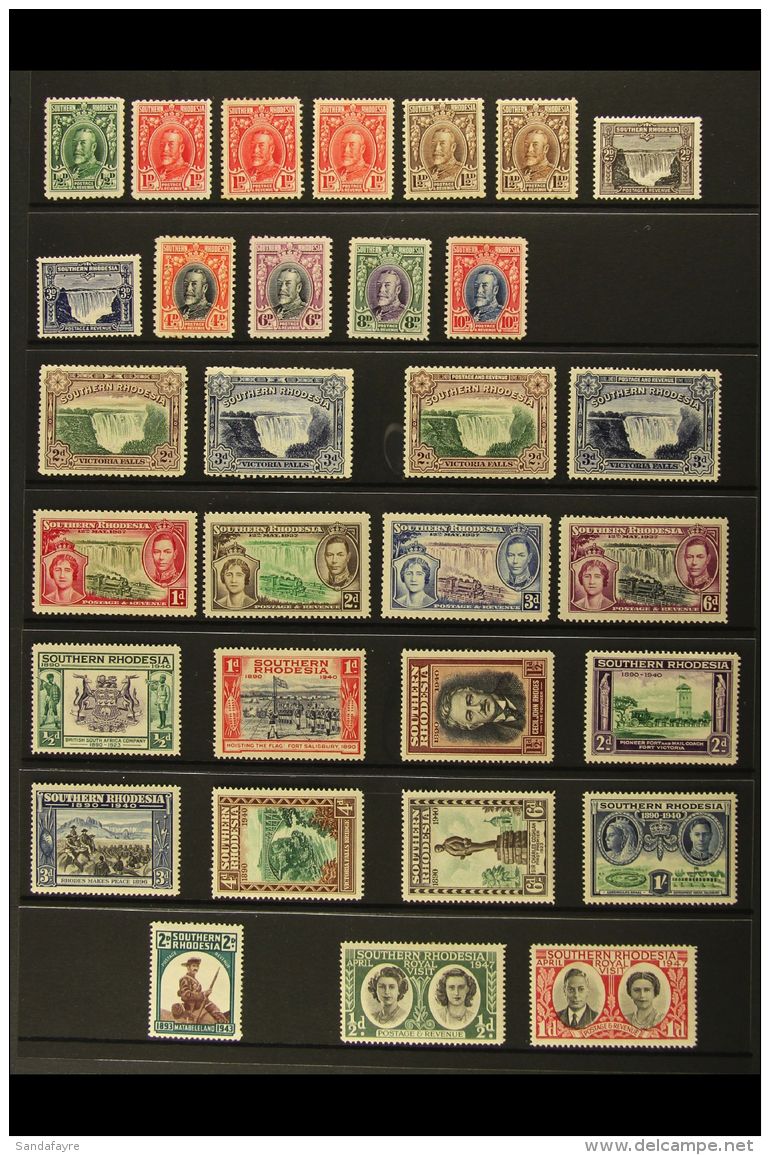 1931-53 MINT COLLECTION On Stockpages. Includes KGV To 10d Unused, 1932 &amp; 35 'Falls' Sets, 1940 &amp; 1950... - Südrhodesien (...-1964)