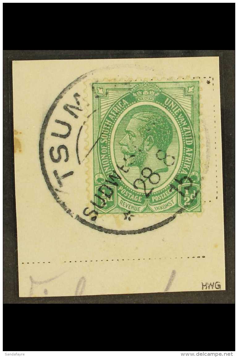 TSUMEB FORERUNNER Postmark On &frac12;d Of South Africa, Putzel No. 4, Fine On Piece. For More Images, Please... - Zuidwest-Afrika (1923-1990)