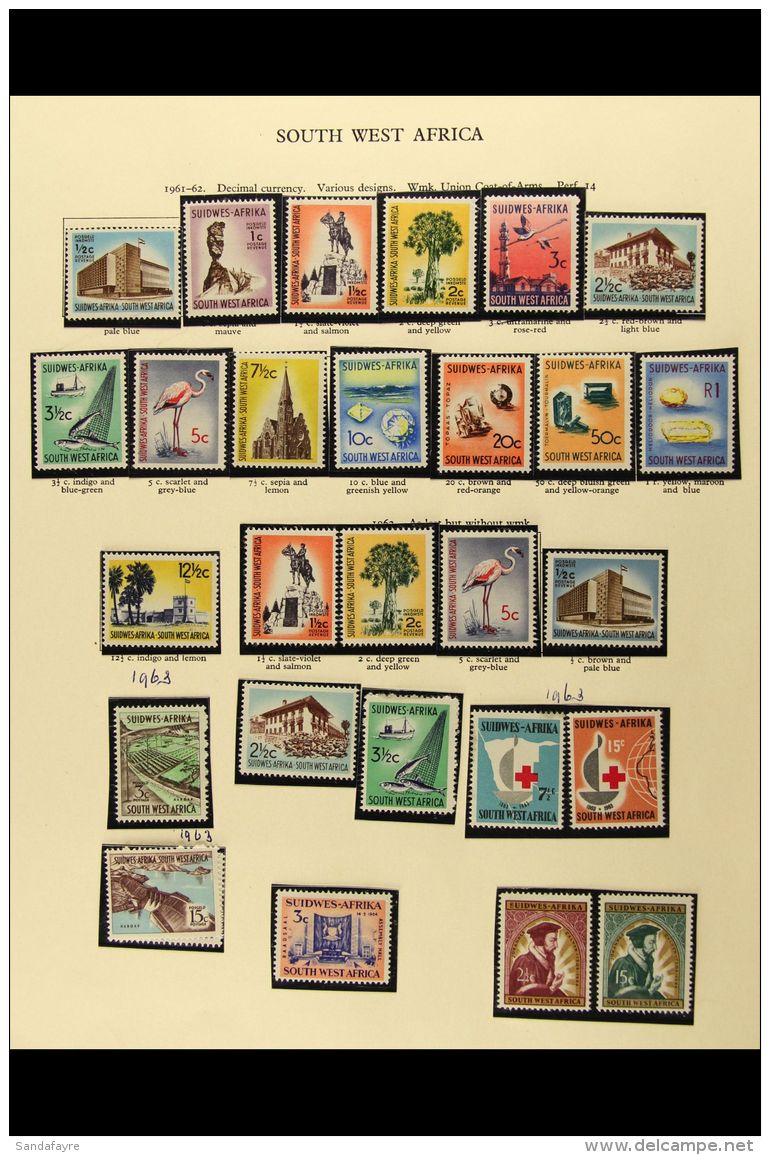 1952-74 SUPERB MINT COLLECTION Includes 1954 Complete Definitive Set, 1960 Definitive Set, Then Every Thing From... - Afrique Du Sud-Ouest (1923-1990)