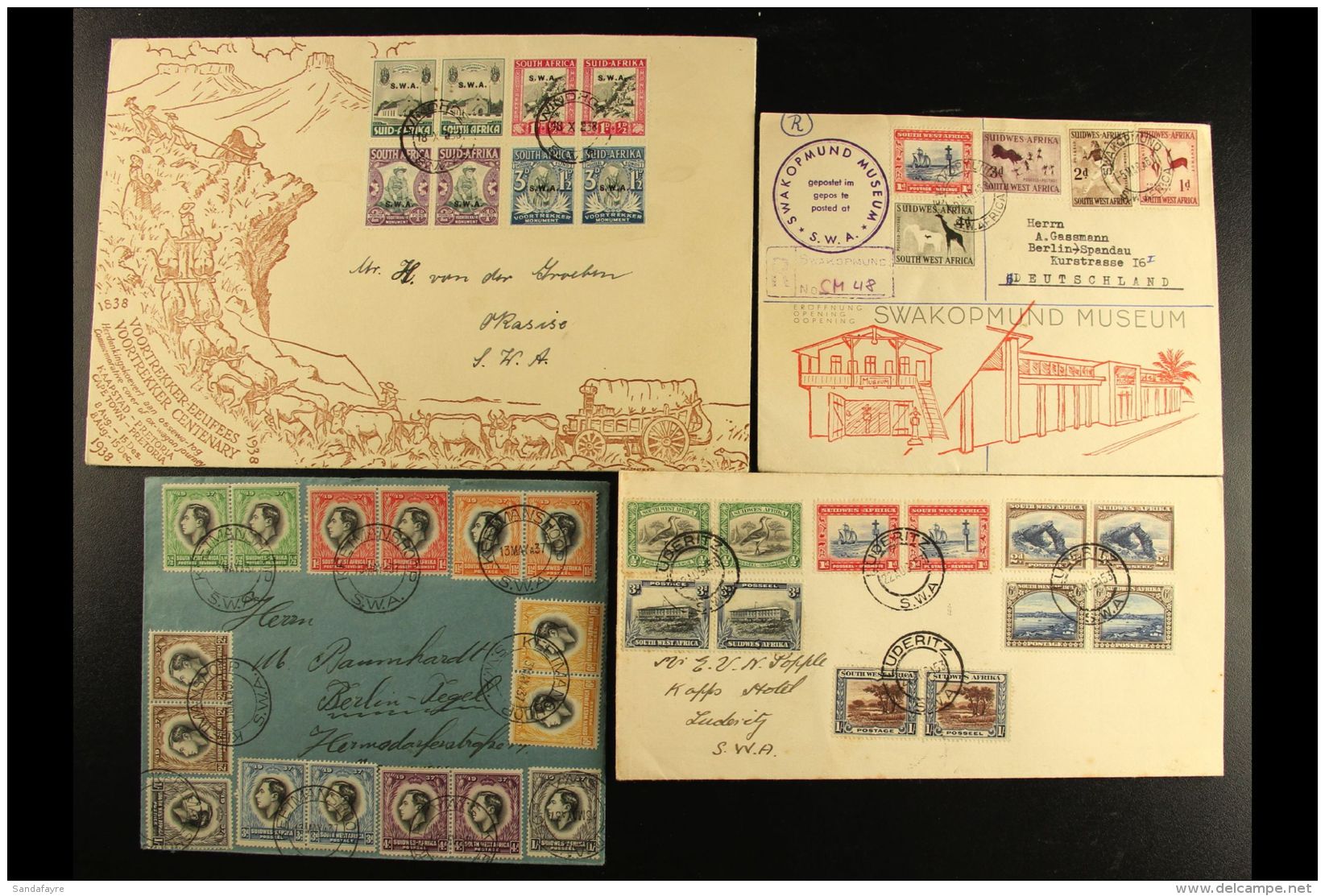 1931-1960 An Interesting Collection Of Covers, Inc 1916 &amp; 1917 Covers With South Africa Stamps, Airmail &amp;... - Zuidwest-Afrika (1923-1990)