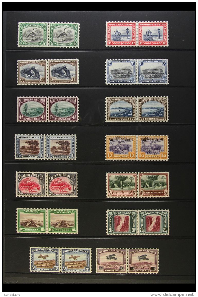 1931 Pictorial Definitive Set, SG 74/87, Fine Mint Pairs (14 Units) For More Images, Please Visit... - Südwestafrika (1923-1990)