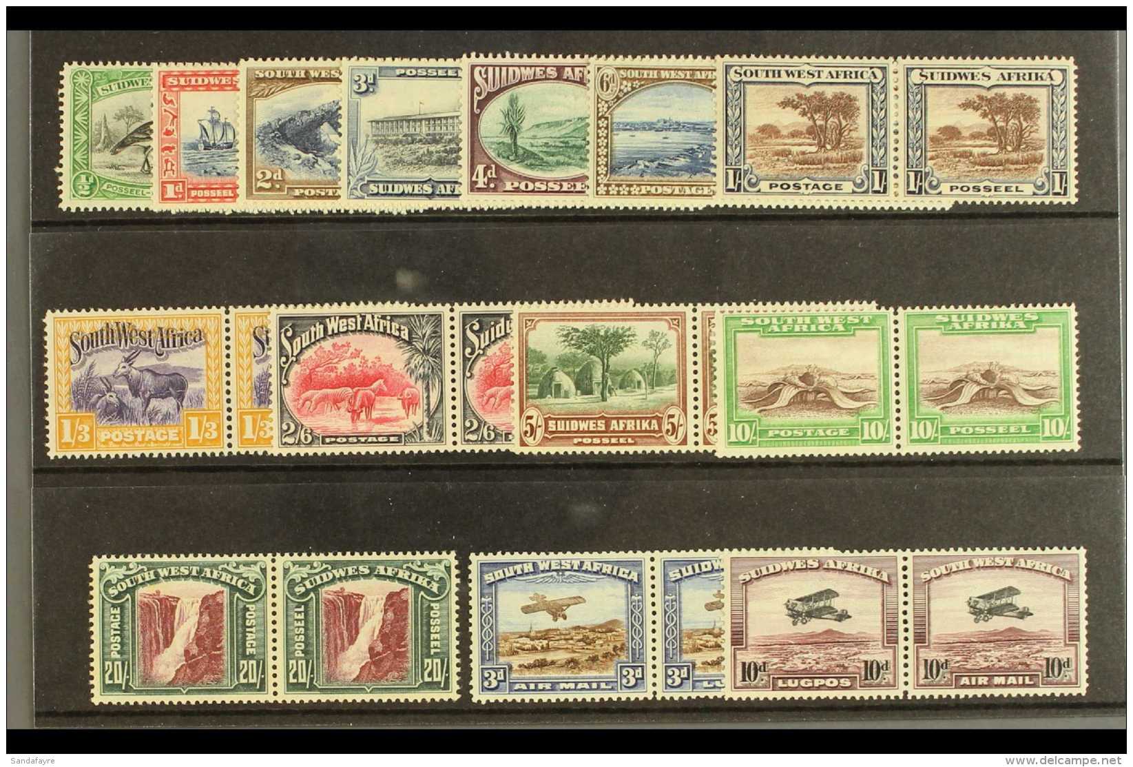 1931 Complete Pictorial And Air Set SG 74/87, Never Hinged Mint. (14 Pairs) For More Images, Please Visit... - Afrique Du Sud-Ouest (1923-1990)