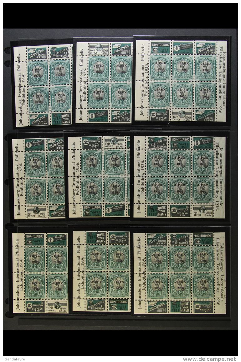 1936 JIPEX &frac12;d &amp; 1d Miniature Sheets, Each Value In All 21 Different Marginal Advert Settings, SG... - Zonder Classificatie