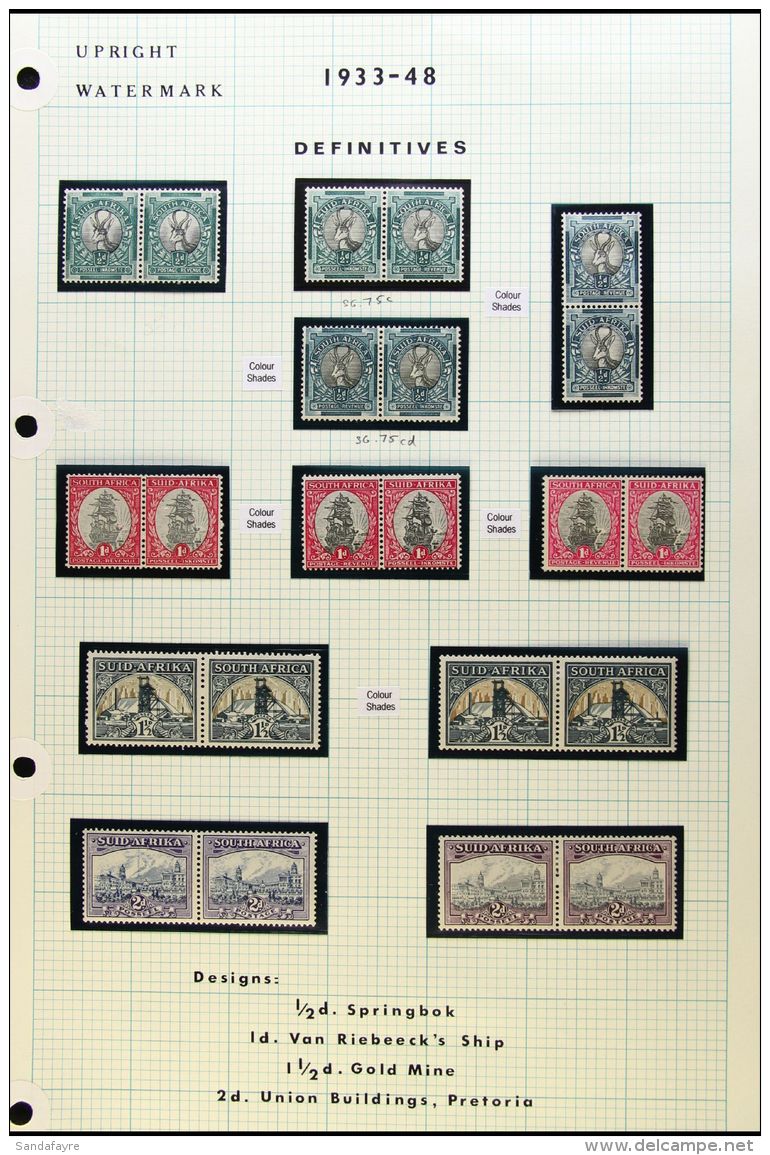 1933-48 MINT COLLECTION Written Up On Pages, We See Complete Basic Set Plus Shades, Upright &amp; Inverted... - Ohne Zuordnung