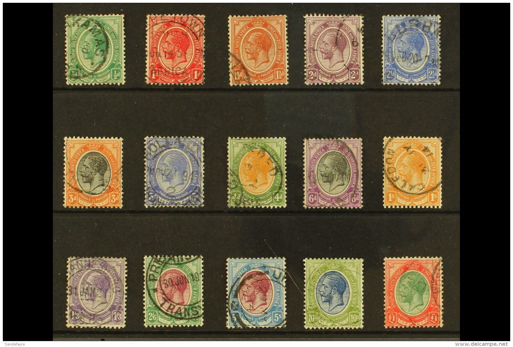 1913-24 KGV Complete Set, SG 3/17, Fine Cds Used, Fresh. (15 Stamps) For More Images, Please Visit... - Ohne Zuordnung