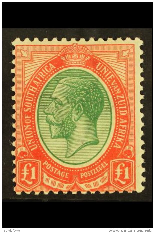 1913-24 &pound;1 Green &amp; Red, KGV Definitive, SG 17, Very Fine Mint. For More Images, Please Visit... - Ohne Zuordnung