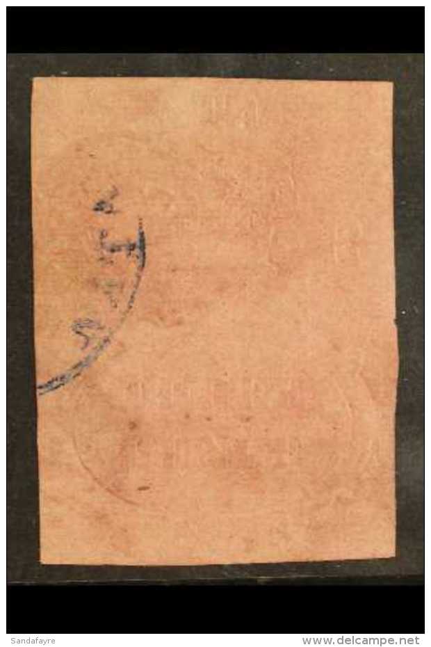 NATAL 1857 3d Rose Embossed, SG 4, A Large Stamp Showing Complete Design, With Blue Cancel. Usual Paper Thickness... - Ohne Zuordnung