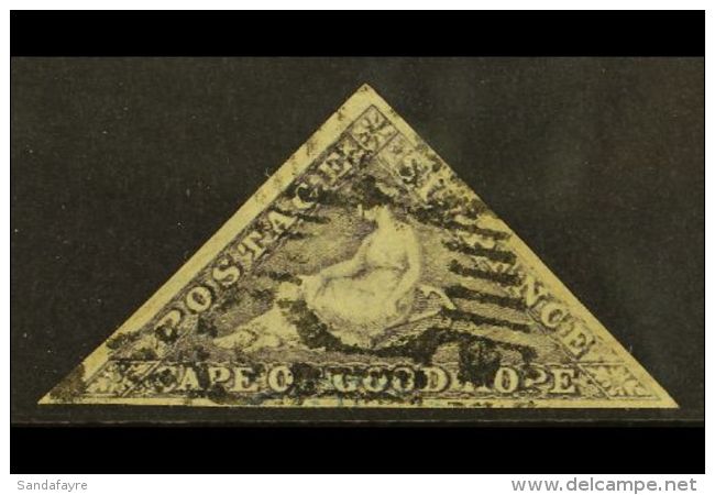 CAPE OF GOOD HOPE 1855 6d Slate Lilac On Blued Paper, SG 7c, Fine Used With Large Margins All Round, Good Bluing,... - Non Classés