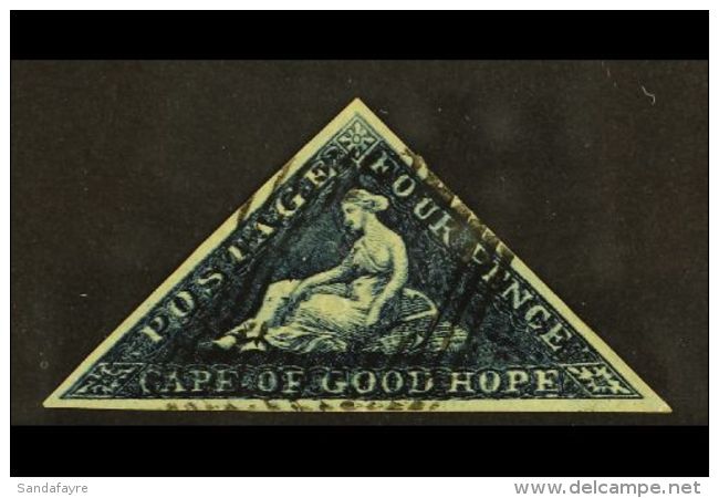 CAPE OF GOOD HOPE 1853 4d Deep Blue ONEGLIA ENGRAVED FORGERY 'used' With Full Margins. Very Scarce. For More... - Zonder Classificatie