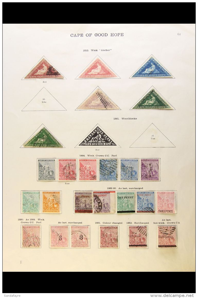 CAPE OF GOOD HOPE 1853-1902 MINT &amp; USED COLLECTION - With A Group Of Triangulars Incl. 1853 4d, 1855-63 1d... - Zonder Classificatie