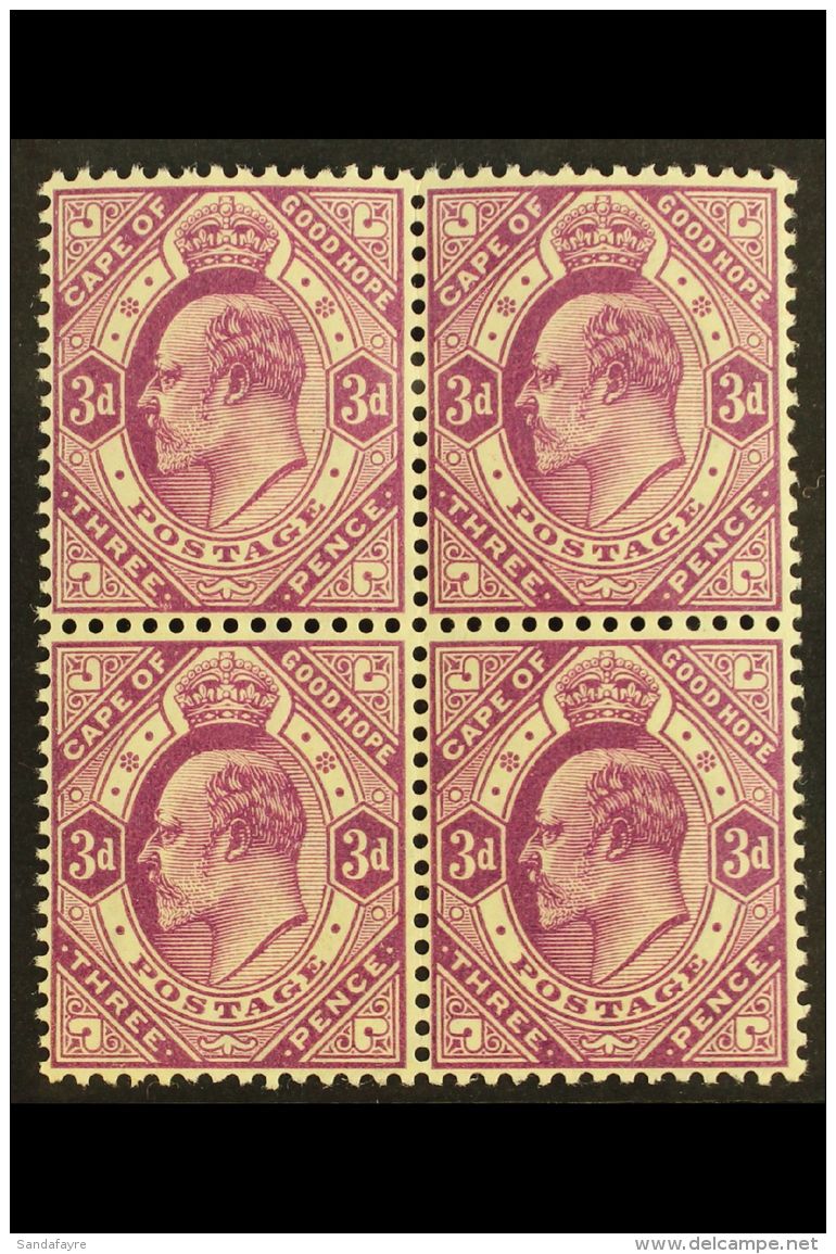 CAPE OF GOOD HOPE 1902-04 3d Magenta, SG 74, Very Fine Never Hinged Mint Block Of Four For More Images, Please... - Zonder Classificatie