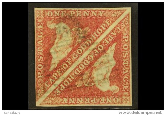 CAPE OF GOOD HOPE 1855-63 1d Deep Rose-red Triangular, SG 5b, A Fine Used PAIR With Close To Large Margins All... - Ohne Zuordnung