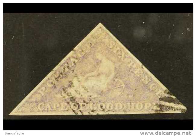 CAPE OF GOOD HOPE 1855-63 6d Pale Rose- Lilac Triangular, SG 7, Fine Used Lightly Cancelled With 3 Neat Margins.... - Ohne Zuordnung
