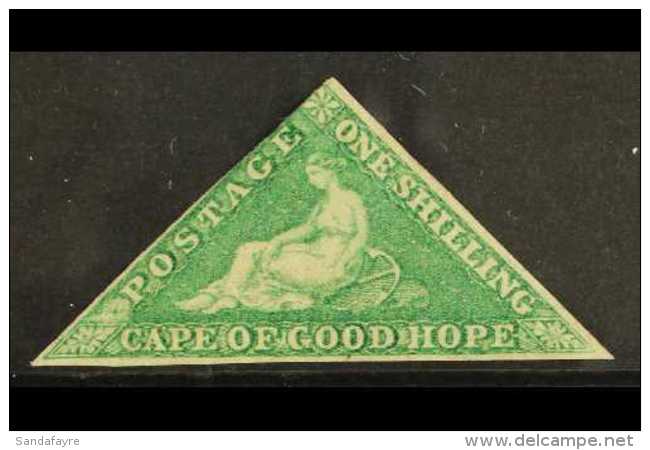 CAPE OF GOOD HOPE 1863-64 1s Bright Emerald Green, SG 21, 2+ Margins, Fine Mint.  For More Images, Please Visit... - Zonder Classificatie