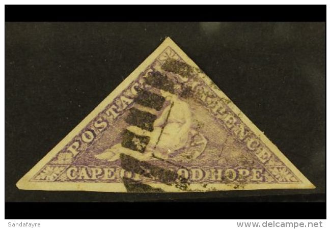 CAPE 1855-63 6d Deep Rose Lilac Triangular, SG 7b, Fine Used Example With Full Large Margins All Around Cancelled... - Non Classés