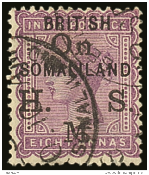 OFFICIAL 1903 8a Dull Mauve, SG O4, Fine Used, Pressed Crease Barely Detracts. Scarce. For More Images, Please... - Somaliland (Protectoraat ...-1959)
