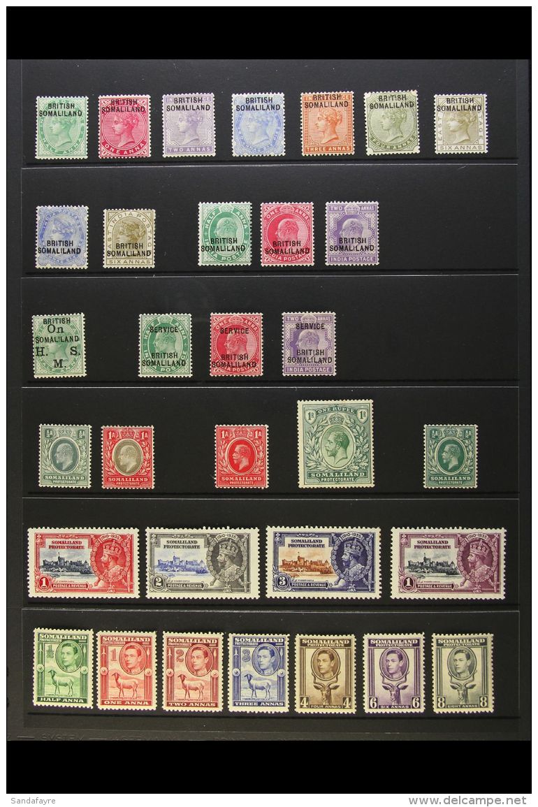 1903-1958 FINE MINT ALL DIFFERENT COLLECTION With 1903 (overprint At Top) Set To 6a, (overprint At Bottom) Range... - Somaliland (Protectoraat ...-1959)