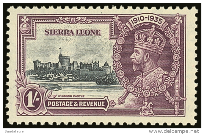 1935 1s Jubilee With EXTRA FLAGSTAFF Variety, SG 184a, Very Fine Mint. For More Images, Please Visit... - Sierra Leone (...-1960)