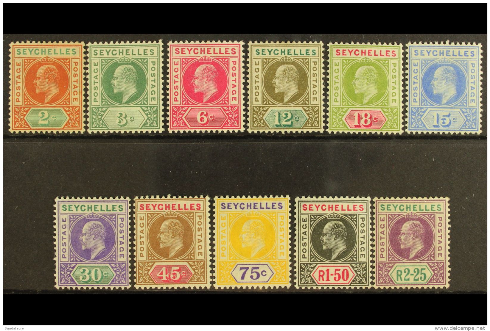 1903 Complete Definitive Set, SG 46/56, Fine Mint. (11 Stamps) For More Images, Please Visit... - Seychellen (...-1976)