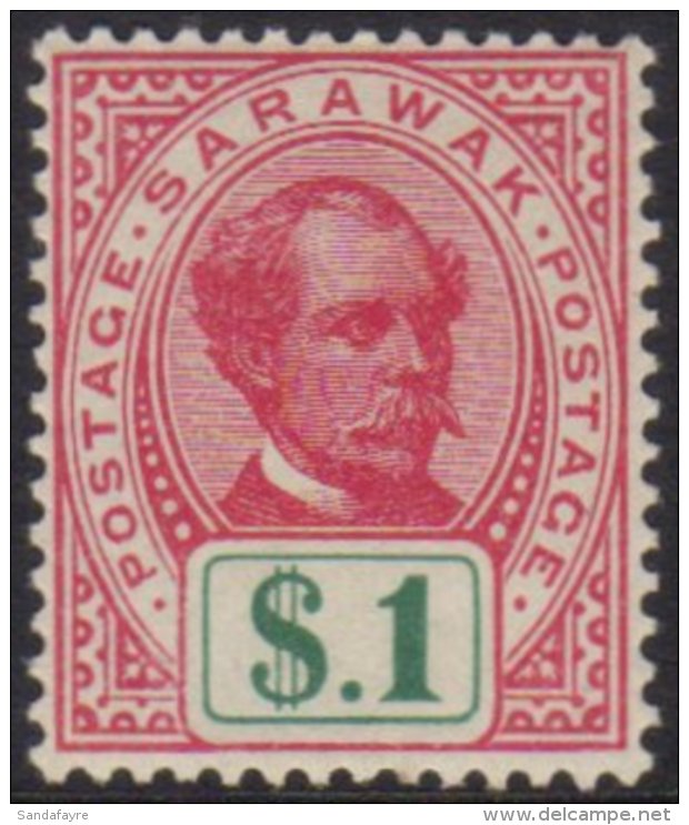 1899-08 $1 Rose-carmine And Green Top Value, SG 47, Very Fine Mint For More Images, Please Visit... - Sarawak (...-1963)