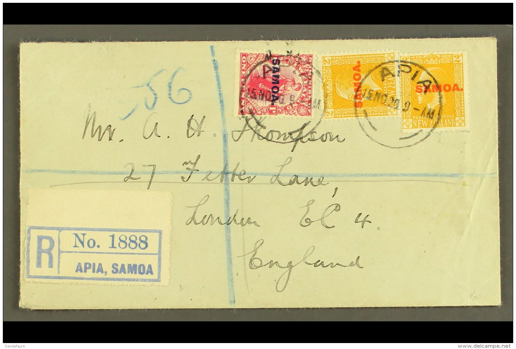 1920 OVERPRINT VARIETIES - 1914-15 1d &amp; 1916-19 2d Yellow X2, 1d With Broken "M" In "SAMOA" Ovpt, 2s With... - Samoa (Staat)