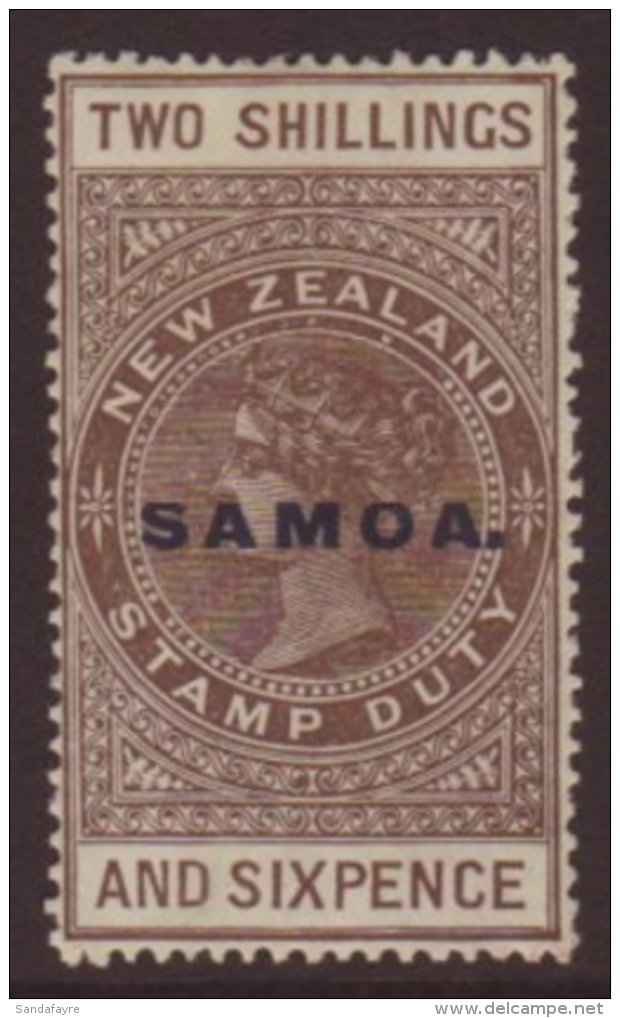 1914-24 2s6d Grey-brown, Comb Perf 14&frac12;x14, On De La Rue Paper, SG 128, Very Fine Mint. Scarce! For More... - Samoa (Staat)