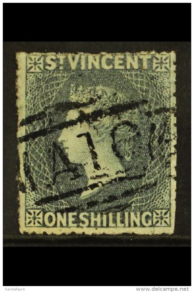 1862 1s Slate Grey, Perf 14 To 16, SG 9, Very Fine Used With Neat Central A10 Cancel. For More Images, Please... - St.Vincent (...-1979)