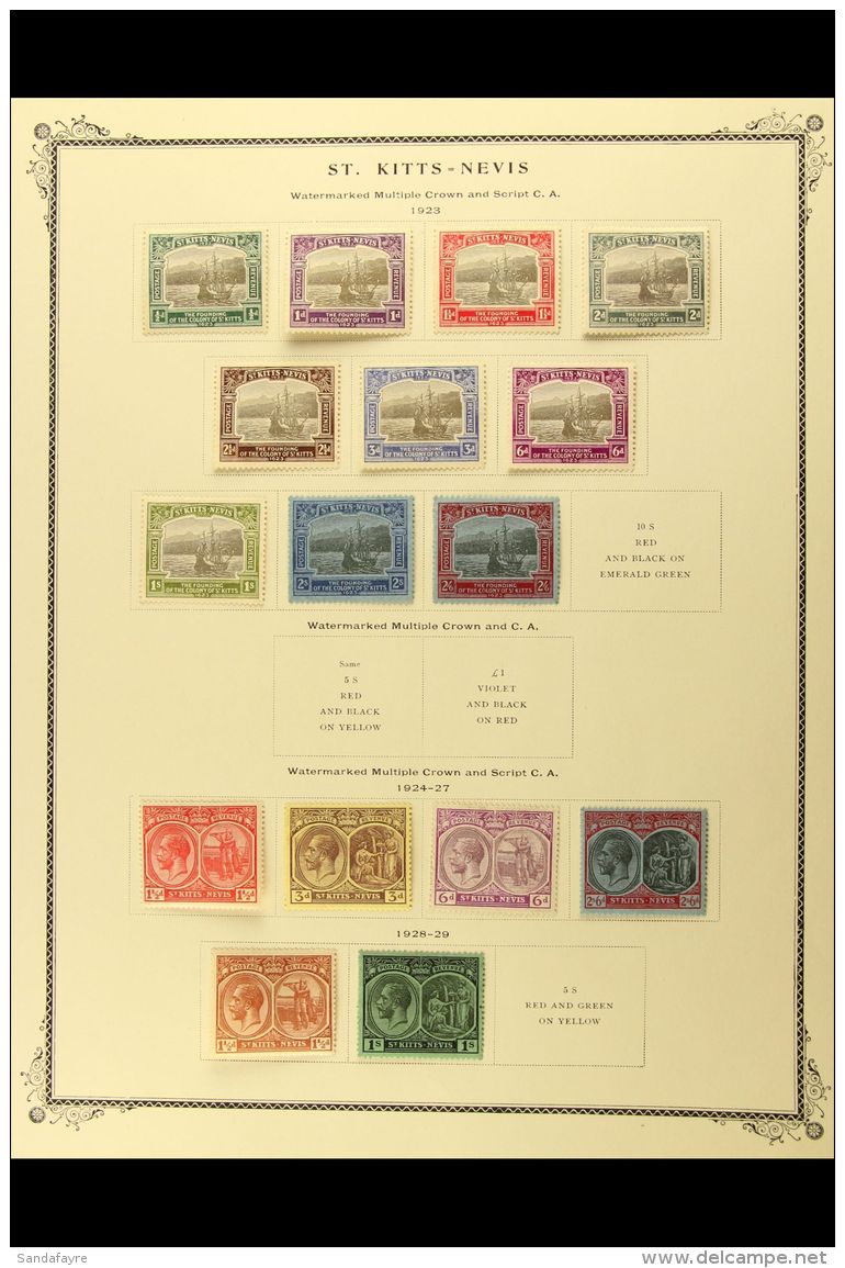 1903-1972 VERY FINE MINT All Different Collection On Scott Printed Leaves. With 1903 Set To 2s6d (less 2d);... - St.Kitts Und Nevis ( 1983-...)