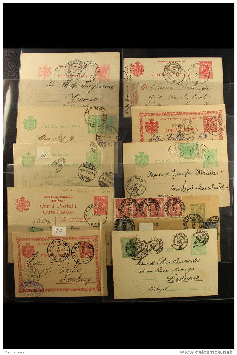 POSTAL STATIONERY 1890's To 1920's Extensive Collection Of Used Postal Stationery Cards, Mostly Addressed To... - Andere & Zonder Classificatie