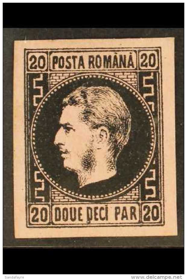 1866 20p Black On Rose, On Thick Paper, Michel 16x, Fine Mint With Four Large Margins.  For More Images, Please... - Altri & Non Classificati