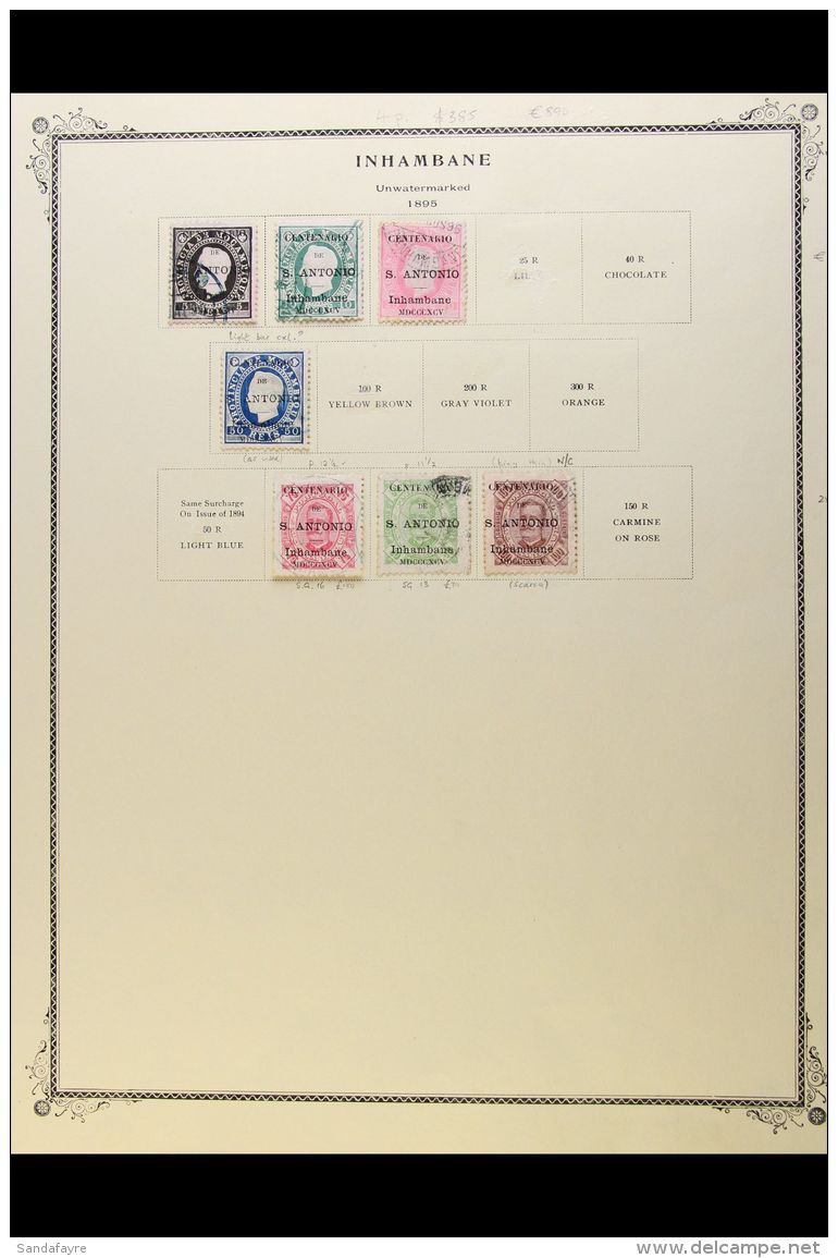 INHAMBANE/KIONGA 1895-1917 ALL DIFFERENT Mint &amp; Used Collection. An Attractive Collection, Presented On... - Andere & Zonder Classificatie