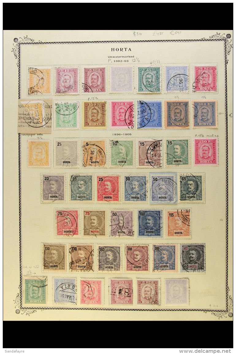 HORTA 1892-1905 ALL DIFFERENT COLLECTION. An Attractive Mint &amp; Used Range On A Printed Page With No Spaces... - Andere & Zonder Classificatie