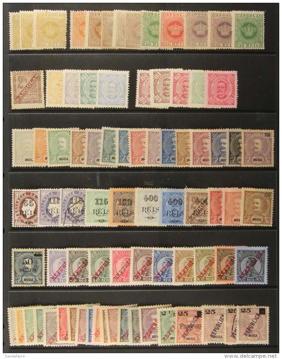 ANGOLA 1875-1954 CHIEFLY MINT COLLECTION On Stockpages. Includes 1875-77 (various Perfs) 20r X3, 100r X3, 200r,... - Sonstige & Ohne Zuordnung