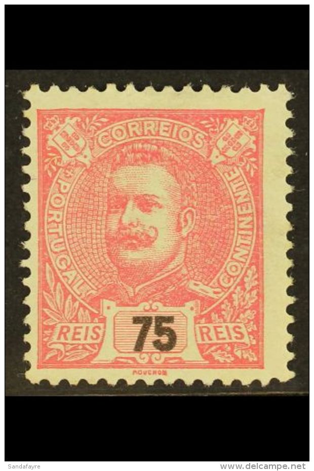 1895 75r Rose Carlos, SG 353 (Michel 131A), Fine Mint. For More Images, Please Visit... - Sonstige & Ohne Zuordnung