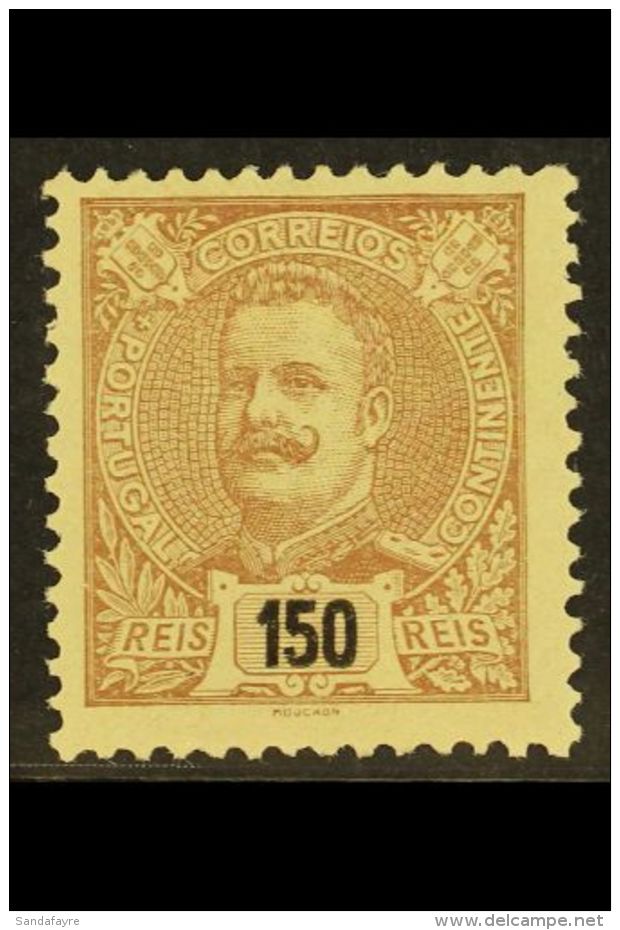 1895 150r Purple- Brown / Straw Carlos, SG 359 (Michel 134A), Fine Mint. For More Images, Please Visit... - Sonstige & Ohne Zuordnung