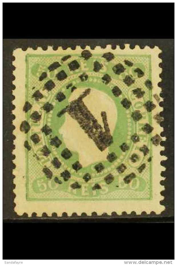 1867 50r Green Curved Label, Mi. 29, Superb Used With Almost Full '1' Dotted Cancel, Good Colour And Perfs.  For... - Andere & Zonder Classificatie