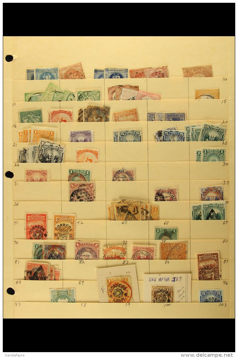 1858-1990's ATTRACTIVE MINT &amp; USED ACCUMULATION On Stock Pages &amp; In Packets, From 1960's Onwards Mostly... - Peru